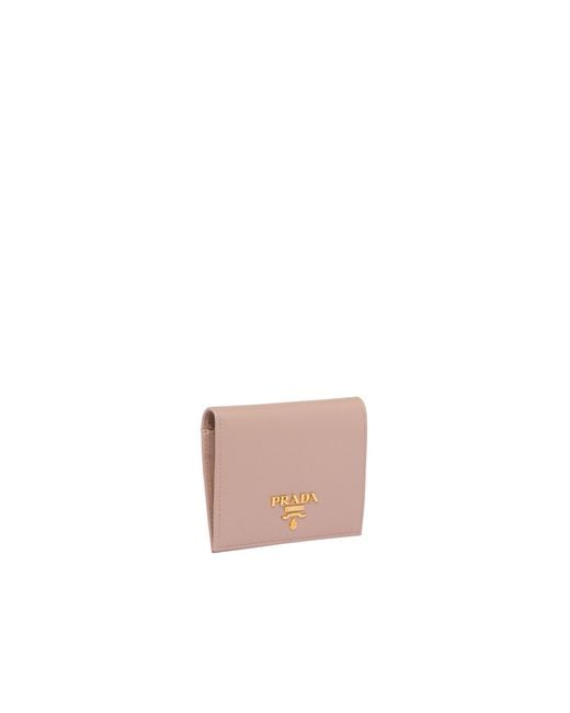 Prada Pink Small Saffiano Leather Wallet