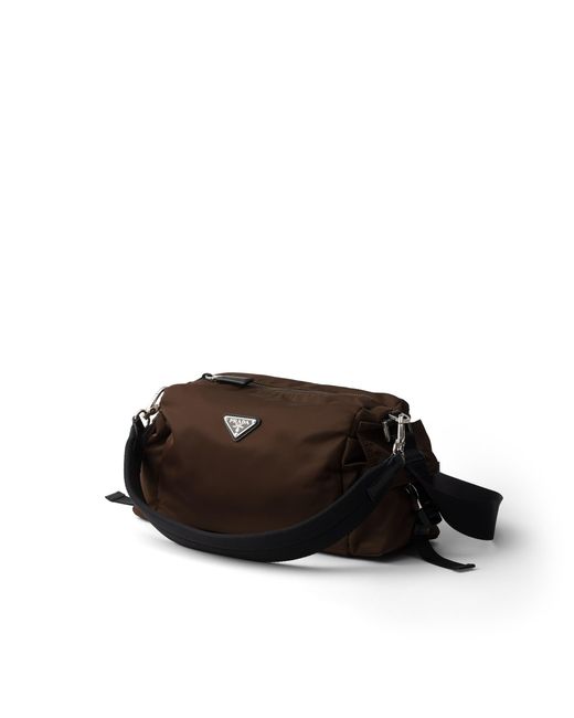 Prada Black Explore Re-Nylon And Leather Bag for men