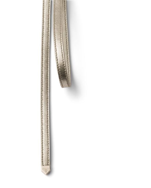 Prada White Nappa Leather Belt