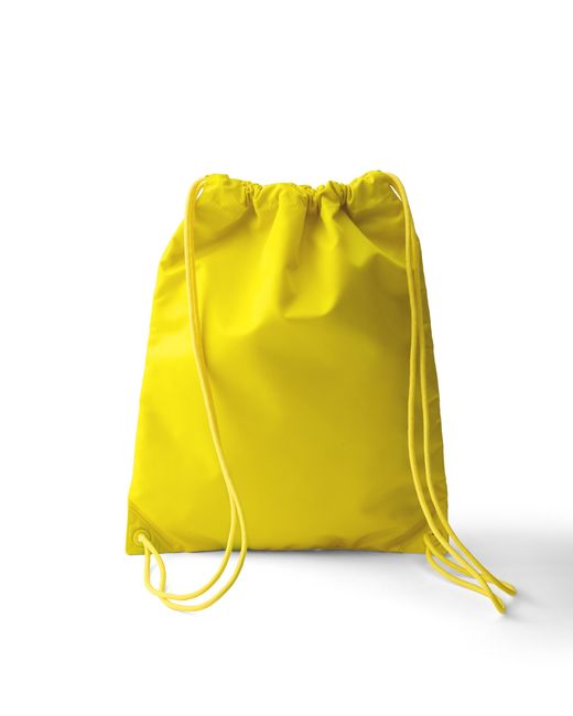 Prada Yellow Re-Nylon Drawstring Backpack