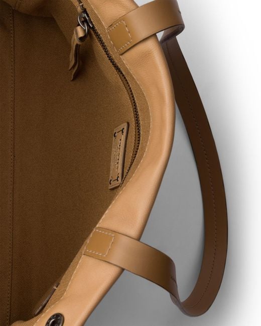 Prada Brown Route Large Leather Tote Bag