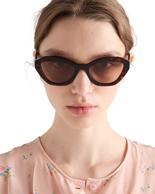 Prada Pink Sunglasses With Logo