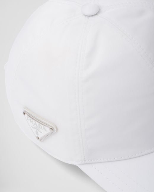 Prada Baseballkappe Aus Re-nylon in White für Herren