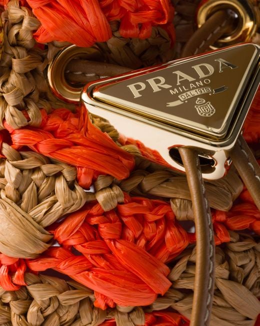 Prada Red Crochet Mini Pouch