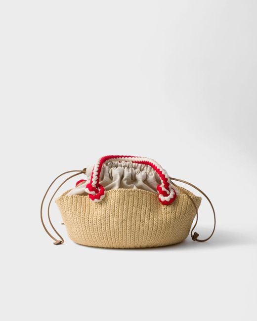 Prada White Small Crochet Bag