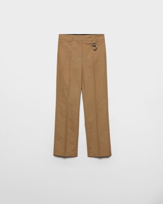 Prada Natural Hose Aus Popeline