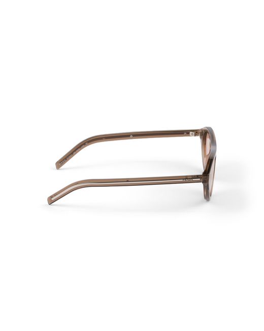 Prada Pink Sunglasses With Iconic Metal Plaque