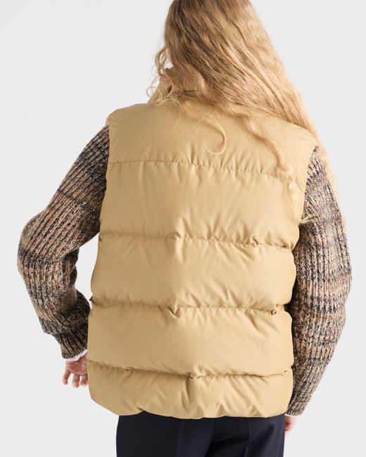 Prada Natural Medium-Weight Technical Fabric Down Vest