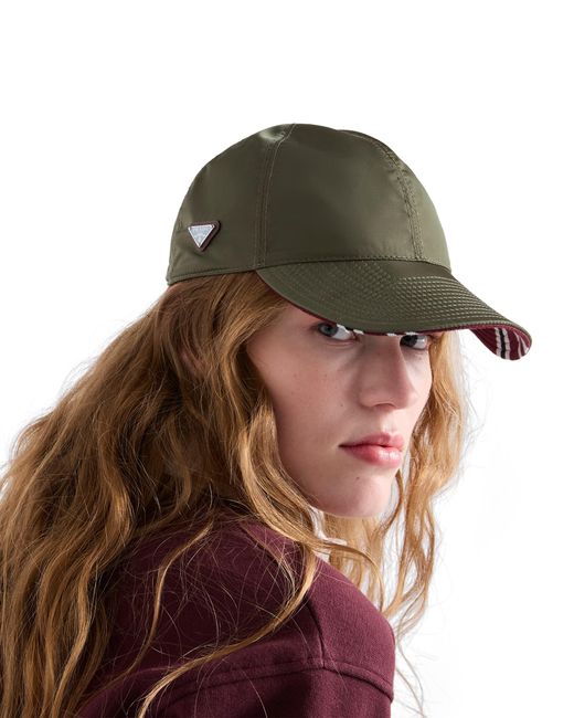Prada Green Re-Nylon Baseball Cap