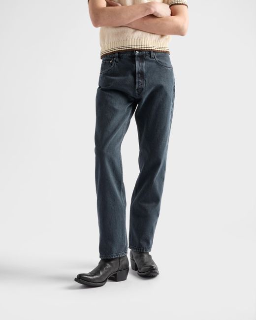 Prada Reguläre Jeans Aus Denim in Blue für Herren