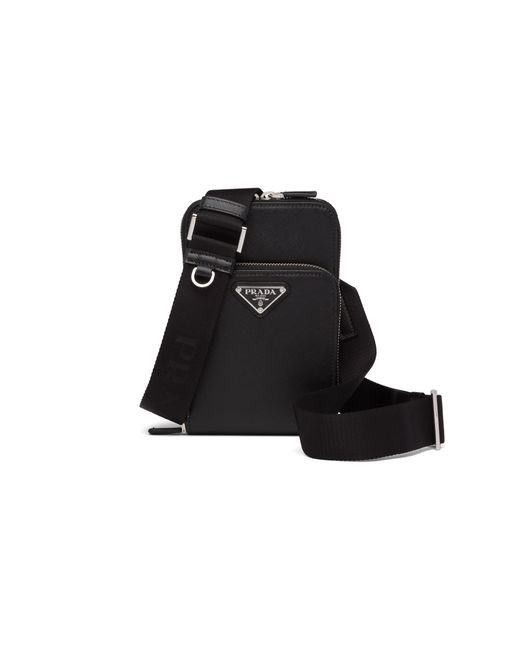 Prada Black Saffiano Leather Smartphone Case