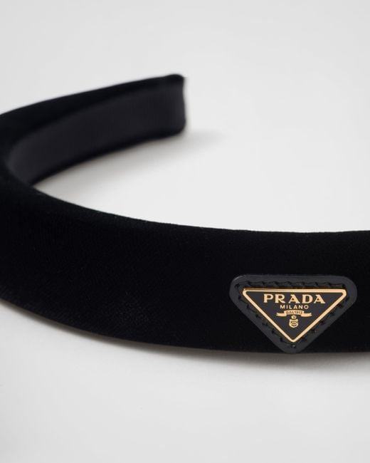 Prada Black Velvet Headband