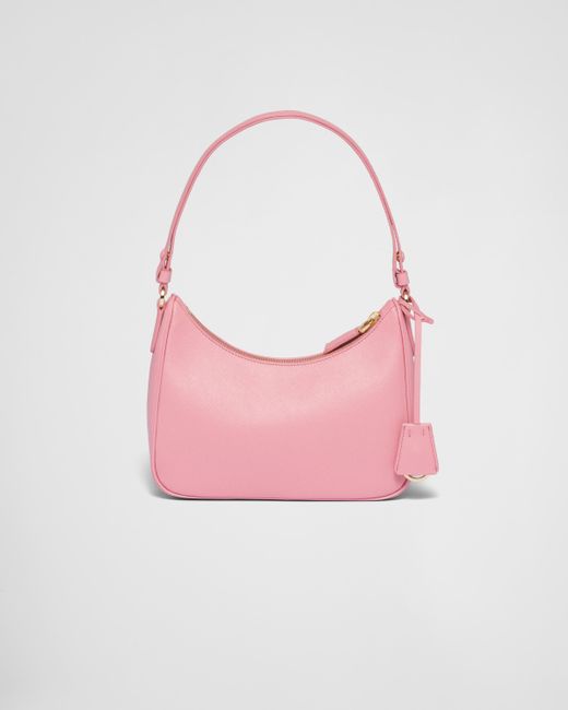 Prada Pink Re-edition Saffiano Leather Mini Bag