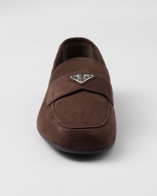 Prada Suede Loafers in Brown for Men | Lyst display picture 2