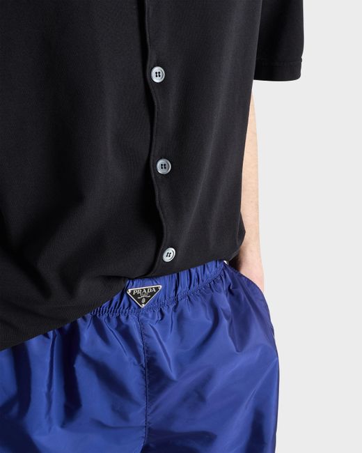Short De Bain En Re-Nylon Prada pour homme en coloris Blue
