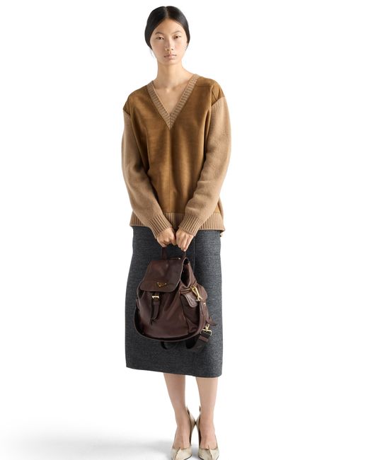 Prada Brown Explore Rucksack Aus Nappa-Leder