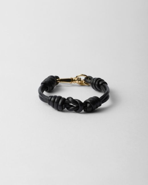 Prada Black Nappa Leather Bracelet