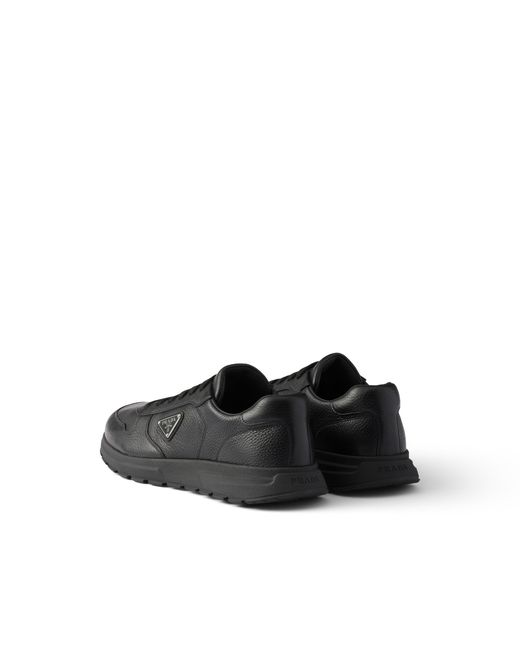 Prada Black Prax 2.0 Leather Sneakers for men