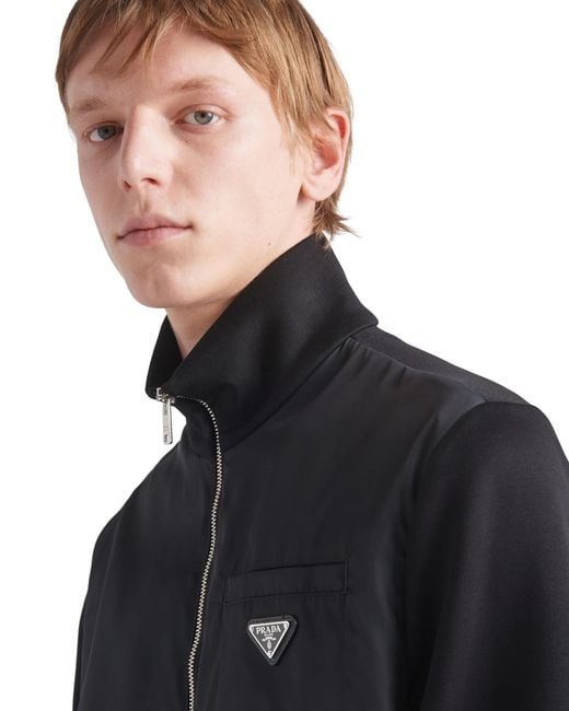 Prada Blue Double Layered Sweatshirt For for men