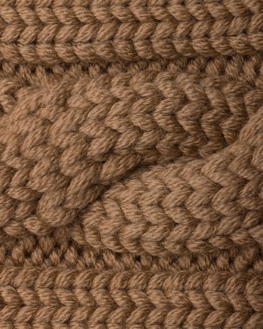 Prada Brown Wool Headband, Camel