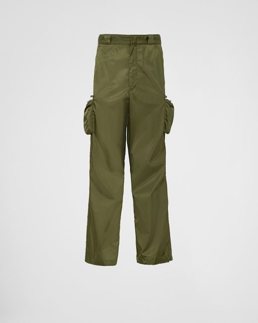 Prada Green Re-Nylon Pants for men
