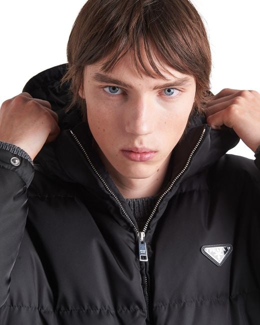 Prada Blue Re-Nylon Down Jacket for men