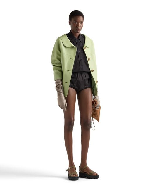 Prada Black Poplin Shorts