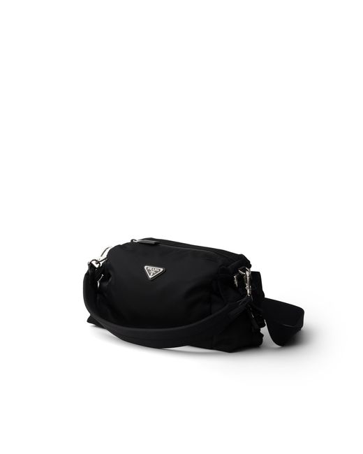 Prada Black Explore Re-Nylon And Leather Bag for men