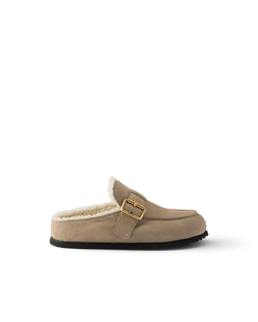 Prada Multicolor Suede Mules