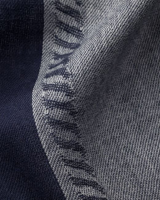Prada Blue Wool And Silk Stole for men