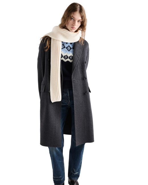 Prada White Wool Scarf