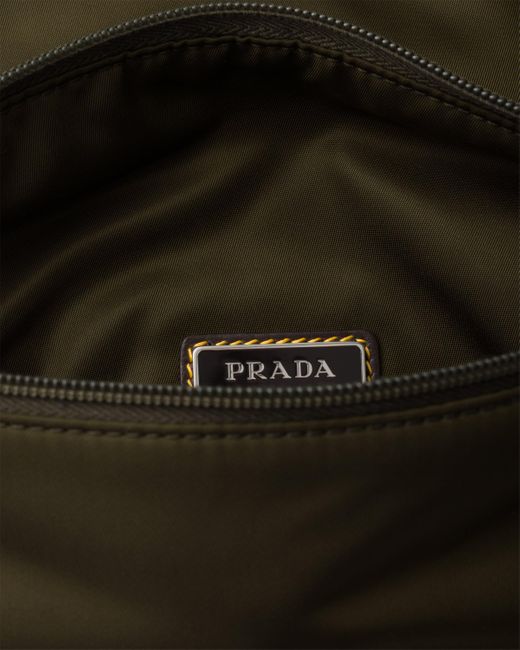 Prada Gürteltasche Aus Re-Nylon Und Wildleder in White für Herren