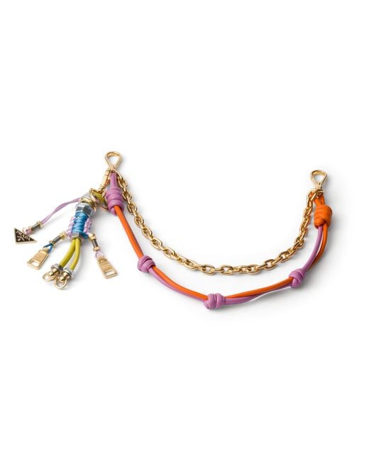 Prada Metallic Pop Strings Keychain Charm