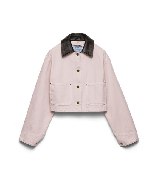 Prada Pink Canvas Blouson Jacket