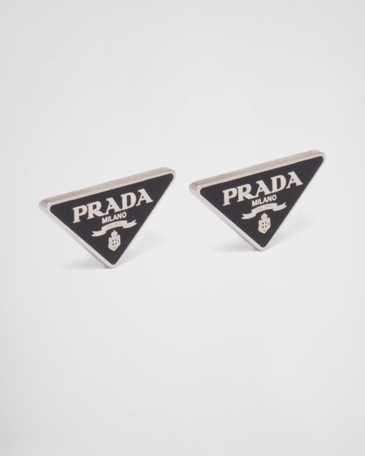 Prada Black Symbole Earrings