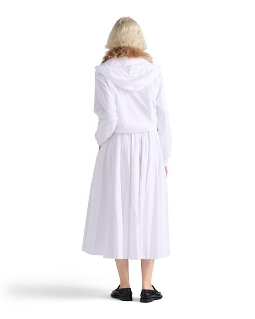 Prada White Reversible Jersey Hoodie