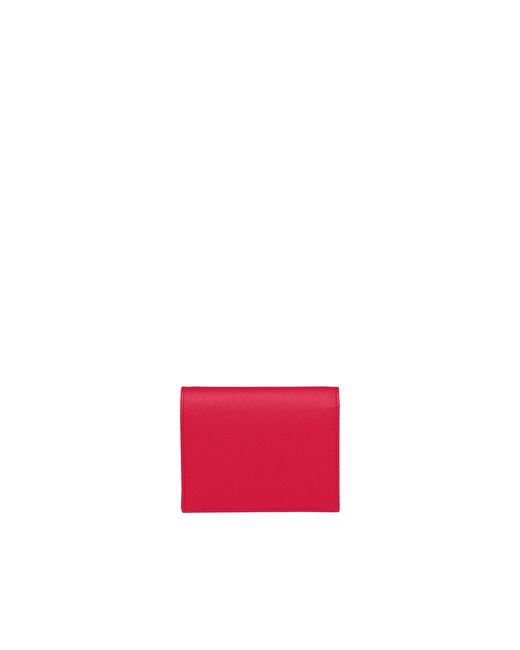 Prada Red Small Saffiano Leather Wallet