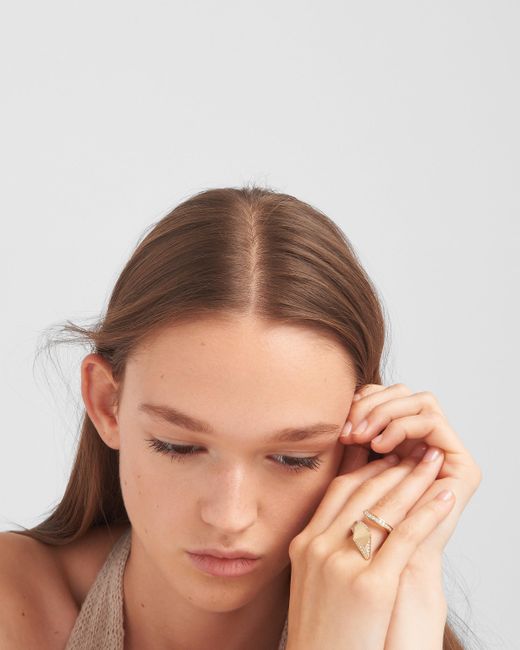 Prada White Eternal Schlangenring Aus Gelbgold Mit Diamanten