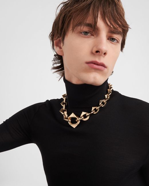 Prada Metallic Eternal Halskette Aus Gelbgold