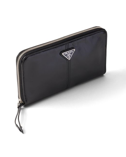 Prada Geldbörse Aus Leder, Herren in Black für Herren