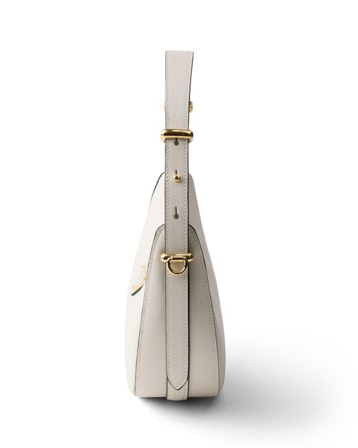 Prada Metallic Arqué Mini Leather Shoulder Bag