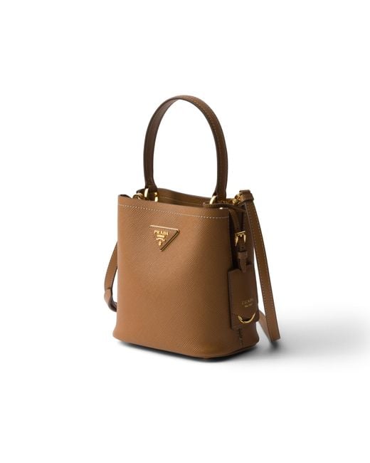 Borsa Panier Mini di Prada in Brown
