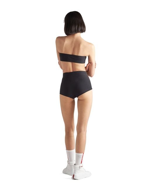 Prada Black Stretch Jersey Swim Shorts