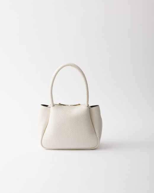 Prada White Liaison Mini Leather Handbag
