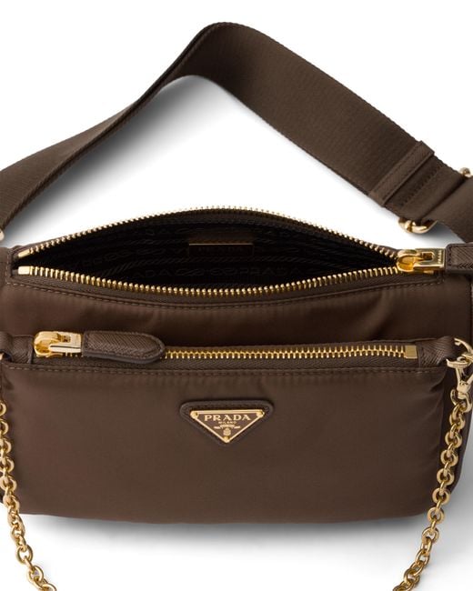 Borsa A Tracolla Mini di Prada in Brown