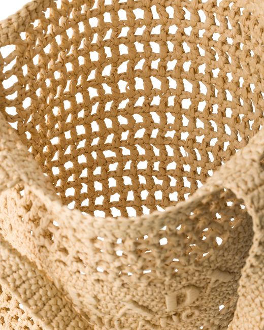 Prada Natural Crochet Tote Bag