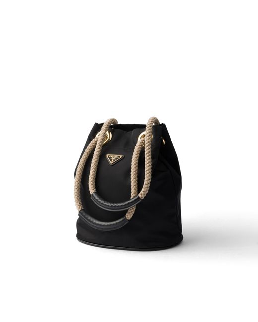 Prada Black Mariner Re-Nylon Small Bucket Bag