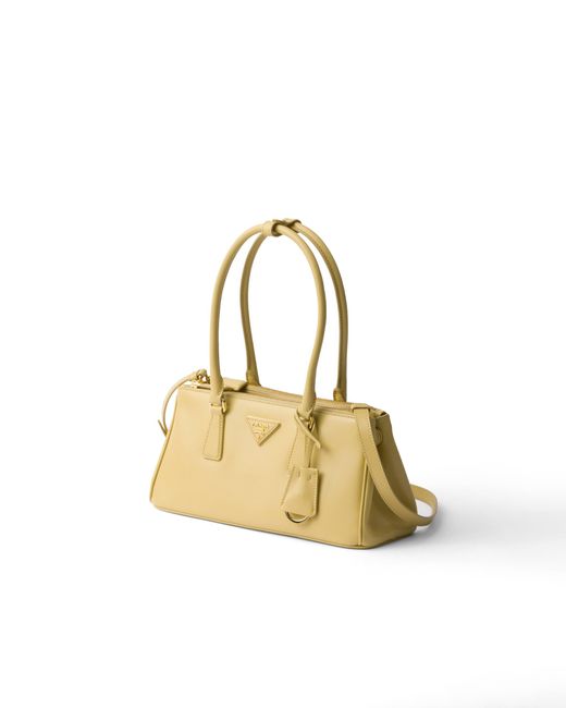 Borsa Galleria Medium di Prada in Metallic