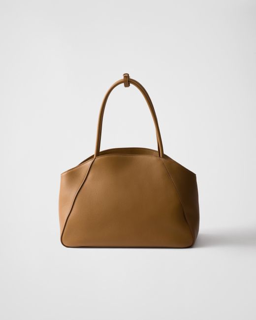 Prada Brown Large Leather Tote Bag