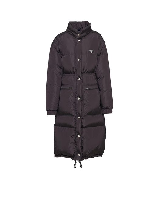 Prada Black Re-nylon Down Coat